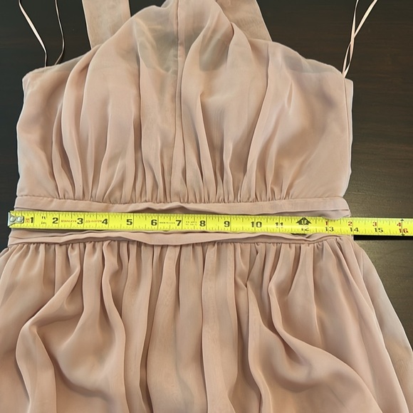 Birdy Grey KIKO Maxi Dress Mesh Pale Blush Bridesmaid Wedding Dress Size S - Picture 15 of 15